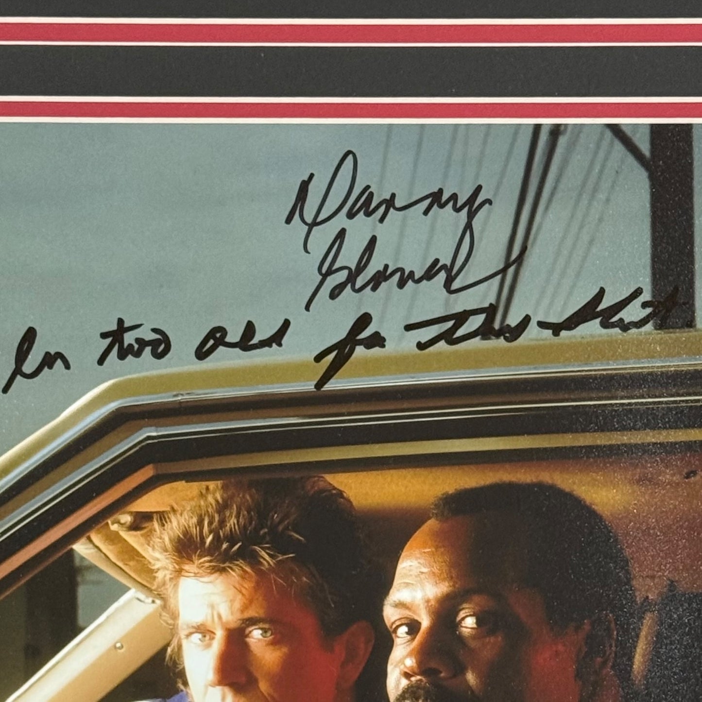 Danny Glover Autographed Lethal Weapon Deluxe Framed 11x14 Movie Poster with Long Quote - JSA