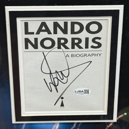 Lando Norris Autographed Formula One F1 2025 World Champion Deluxe Framed Poster with Signature - JSA