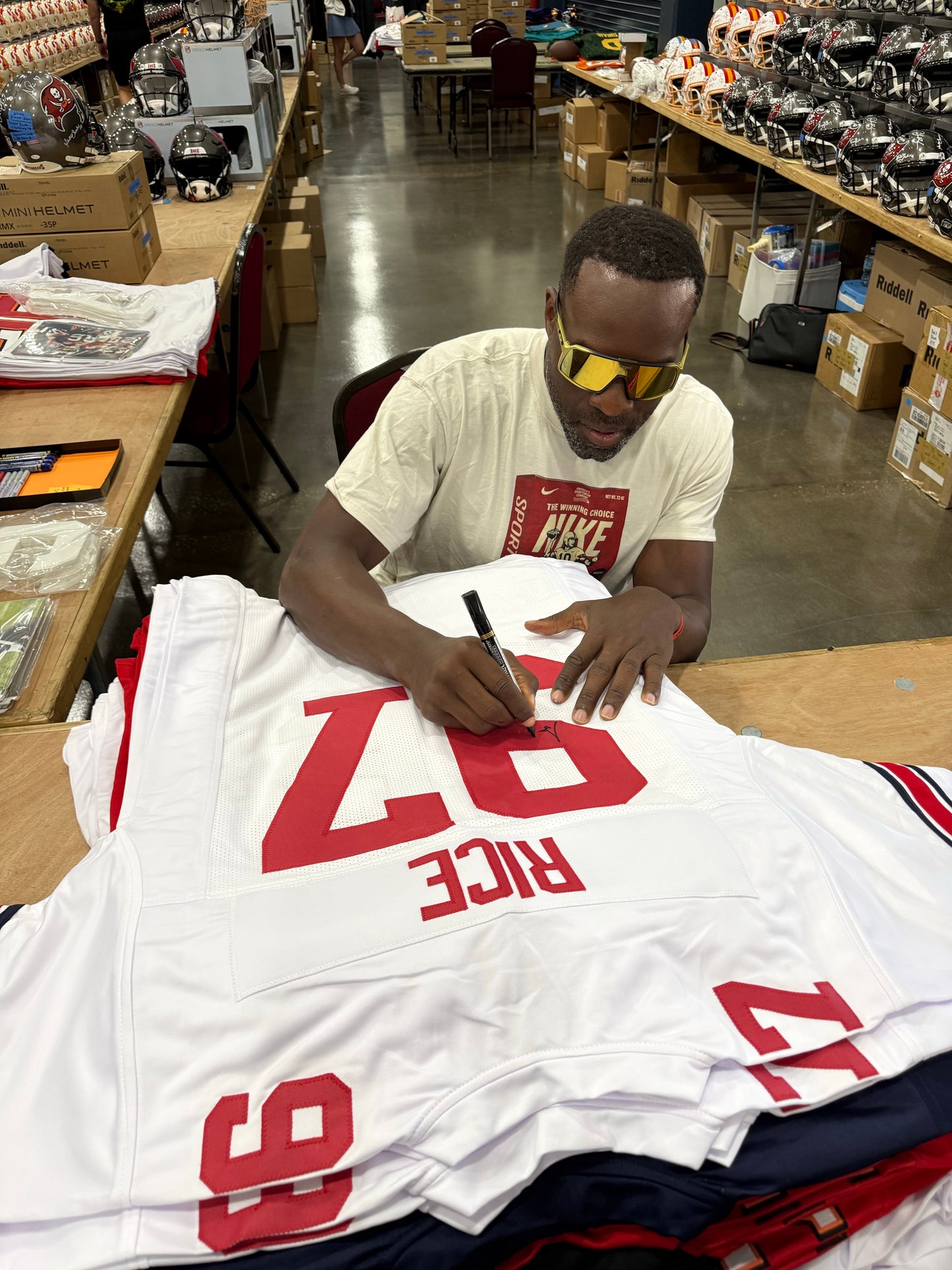 Simeon Rice Autographed Arizona (White #97) Custom Stitched Jersey - JSA