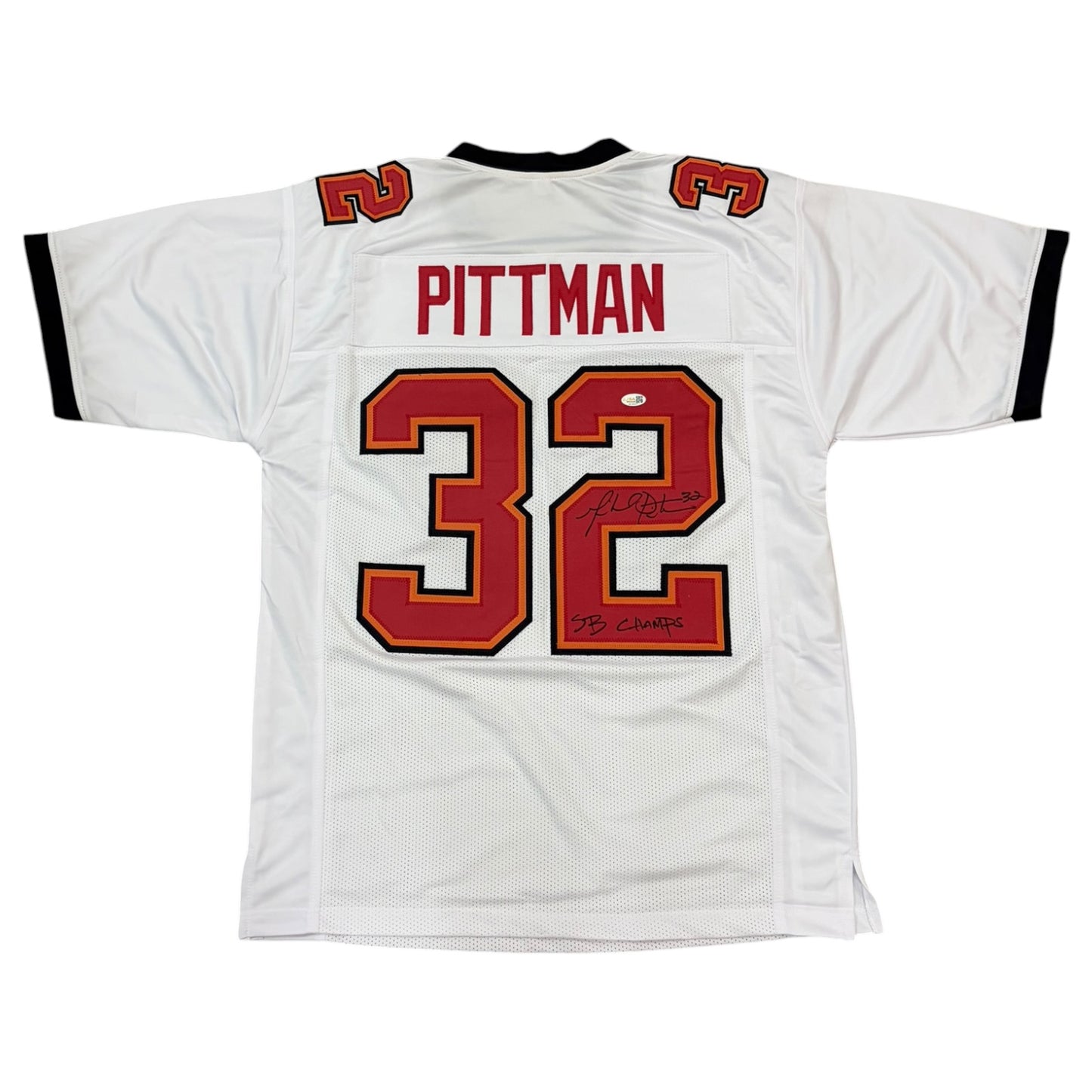 Michael Pittman Autographed Tampa Bay (White #32) Custom Stitched Jersey - JSA