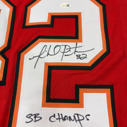 Michael Pittman Autographed Tampa Bay (Red #32) Custom Stitched Jersey - JSA