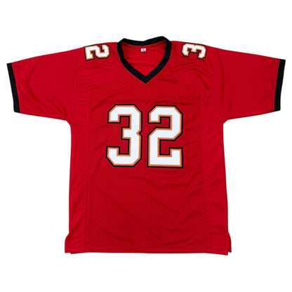 Michael Pittman Autographed Tampa Bay (Red #32) Custom Stitched Jersey - JSA