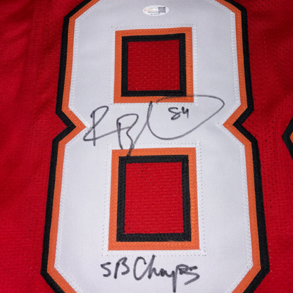 Reggie Barlow Autographed Tampa Bay (Red #84) Custom Stitched Jersey - JSA