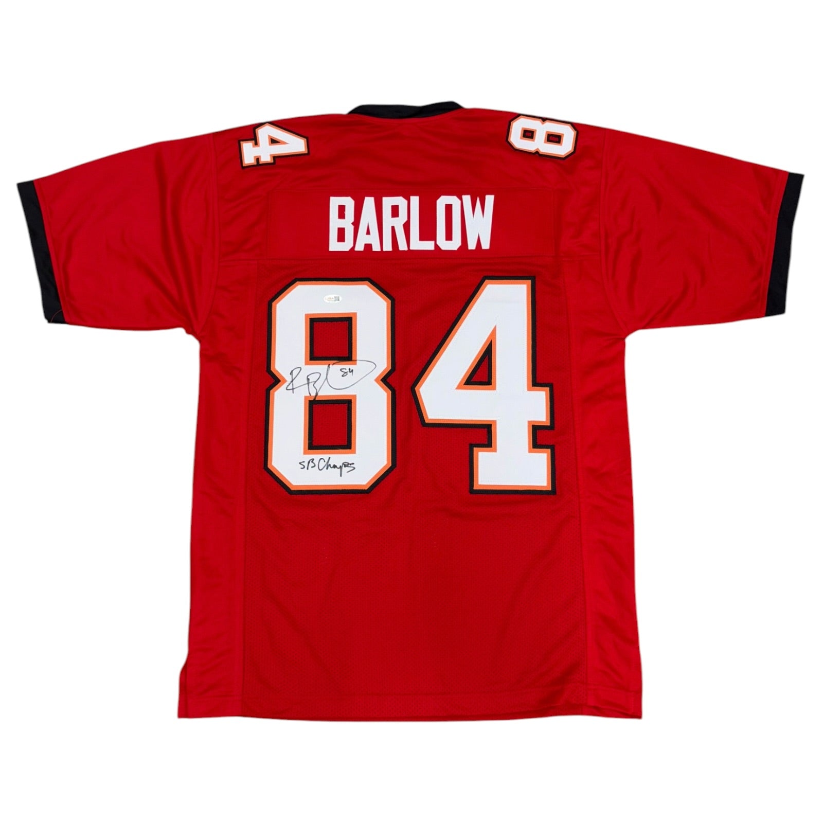 Reggie Barlow Autographed Tampa Bay (Red #84) Custom Stitched Jersey - JSA