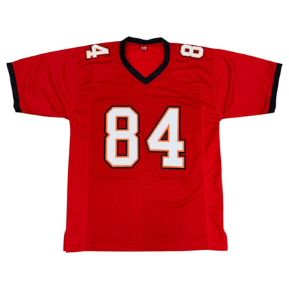 Reggie Barlow Autographed Tampa Bay (Red #84) Custom Stitched Jersey - JSA