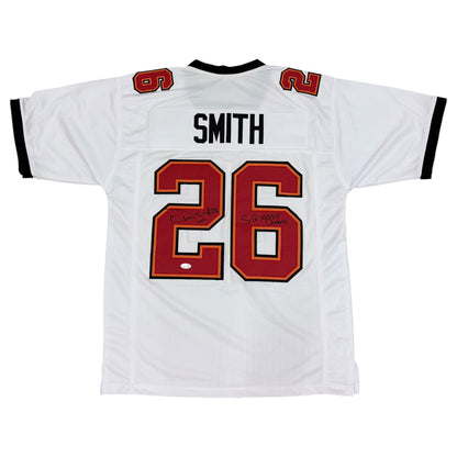 Dwight Smith Autographed Tampa Bay (White #26) Custom Stitched Jersey - JSA