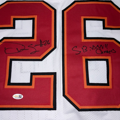 Dwight Smith Autographed Tampa Bay (White #26) Custom Stitched Jersey - JSA