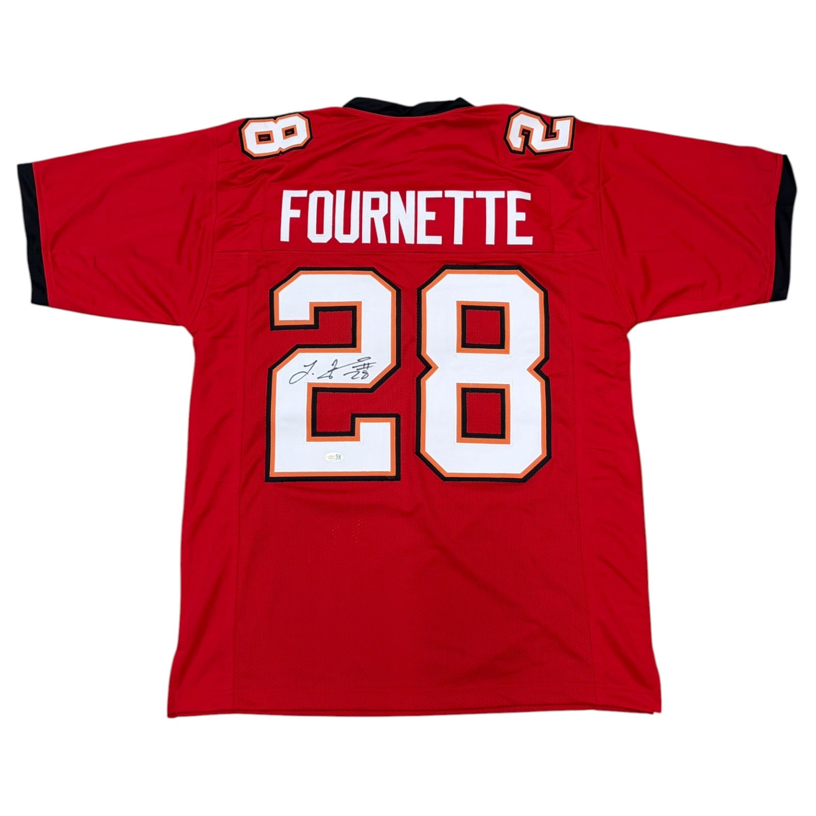 Leonard Fournette Autographed Tampa Bay (Red #28) Custom Stitched Jersey - JSA