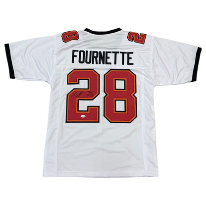 Leonard Fournette Autographed Tampa Bay (White #28) Custom Stitched Jersey - JSA