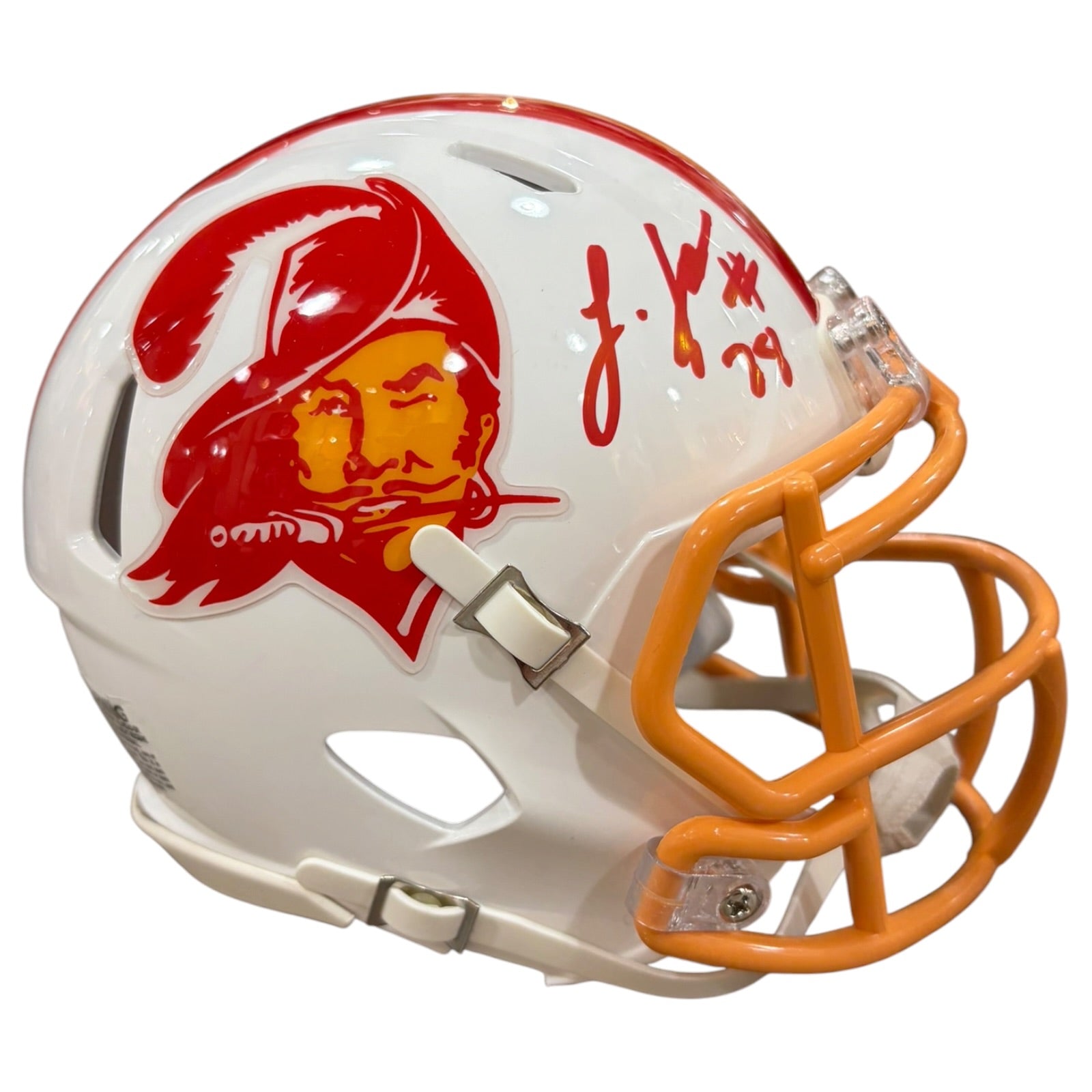 Leonard Fournette Autographed Tampa Bay Buccaneers (Creamsicle Throwback) Mini Helmet - JSA
