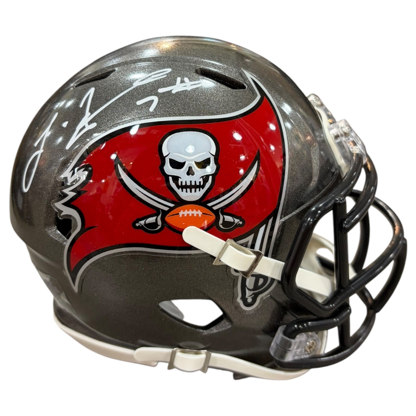 Leonard Fournette Autographed Tampa Bay Buccaneers (Speed) Mini Helmet - JSA