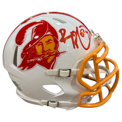 Reggie Barlow Autographed Tampa Bay Buccaneers (Creamsicle Throwback) Mini Helmet - JSA