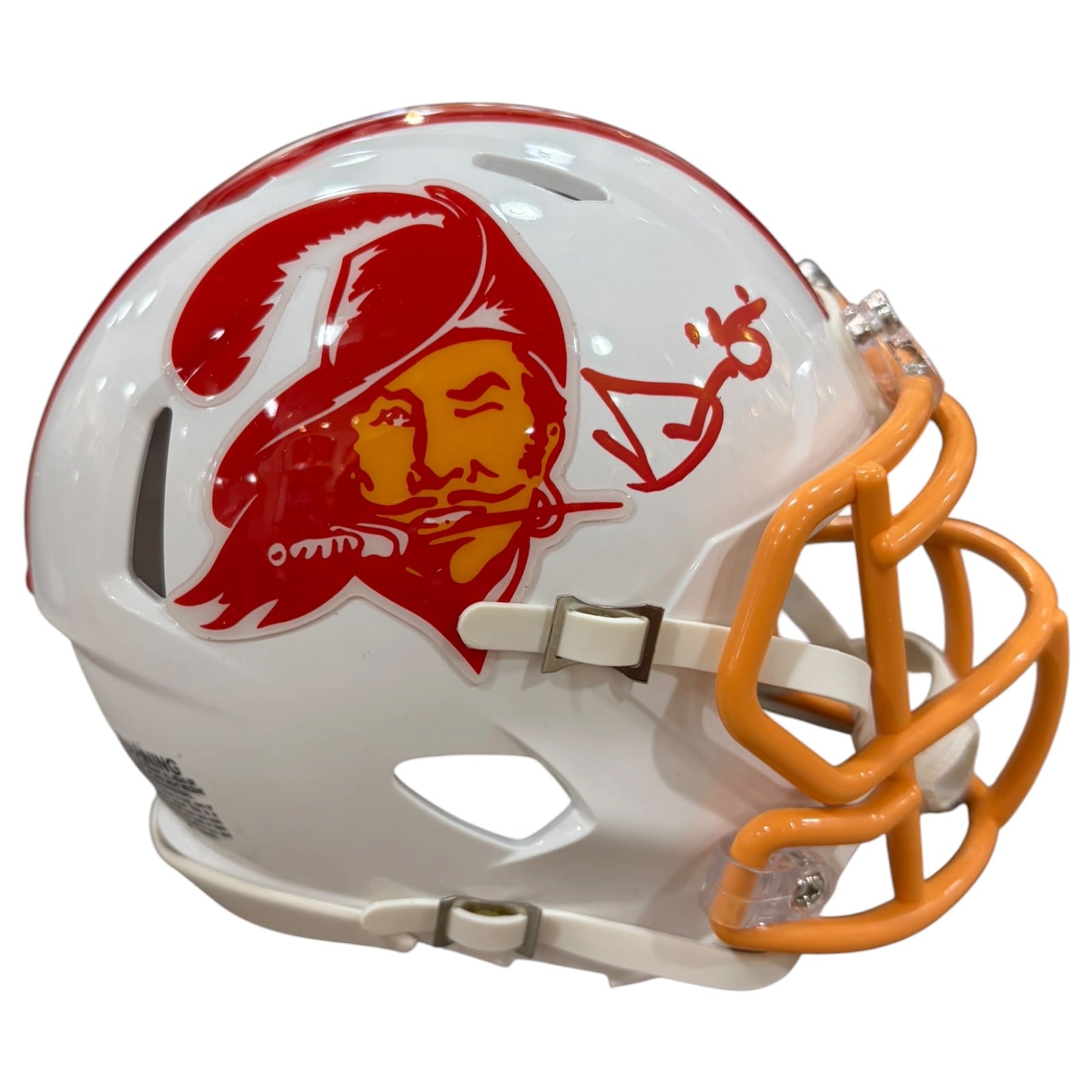 Dwight Smith Autographed Tampa Bay Buccaneers (Creamsicle Throwback) Mini Helmet - JSA