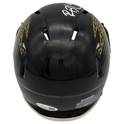 Reggie Barlow Autographed Jacksonville Jaguars (Throwback) Mini Helmet - JSA