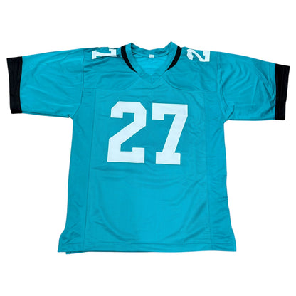 Leonard Fournette Autographed Jacksonville (Teal #27) Custom Stitched Jersey - JSA