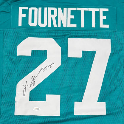 Leonard Fournette Autographed Jacksonville (Teal #27) Custom Stitched Jersey - JSA