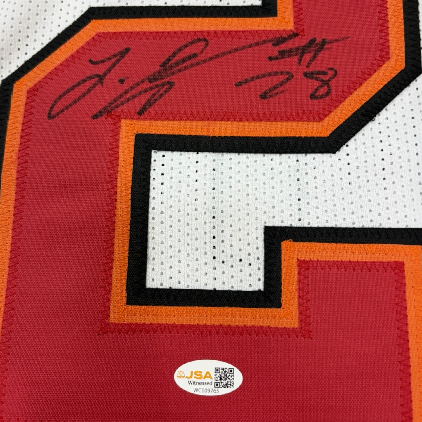 Leonard Fournette Autographed Tampa Bay (White #28) Custom Stitched Jersey - JSA