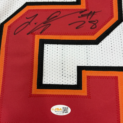 Leonard Fournette Autographed Tampa Bay (White #28) Custom Stitched Jersey - JSA
