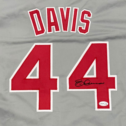Eric Davis Autographed Cincinnati (Grey #44) Custom Stitched Jersey - JSA