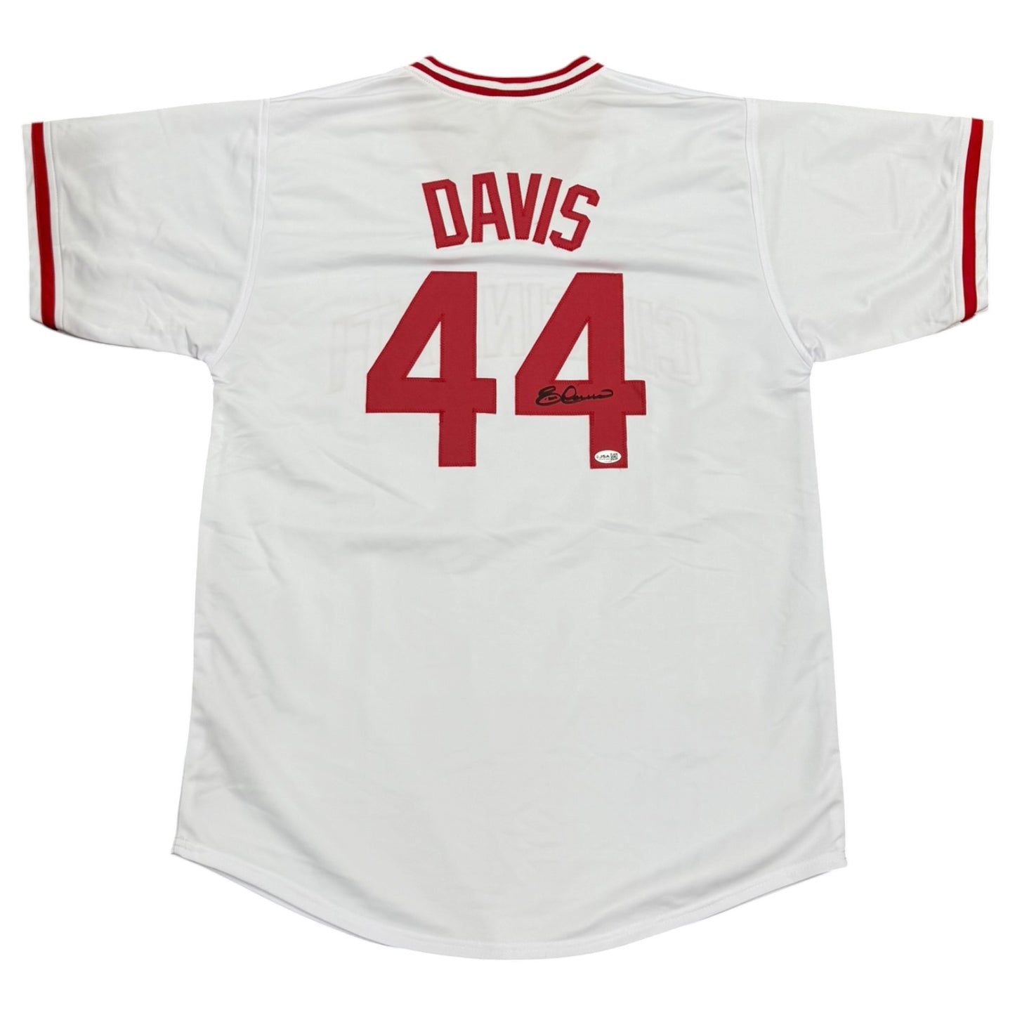 Eric Davis Autographed Cincinnati (White #44) Custom Stitched Jersey - JSA