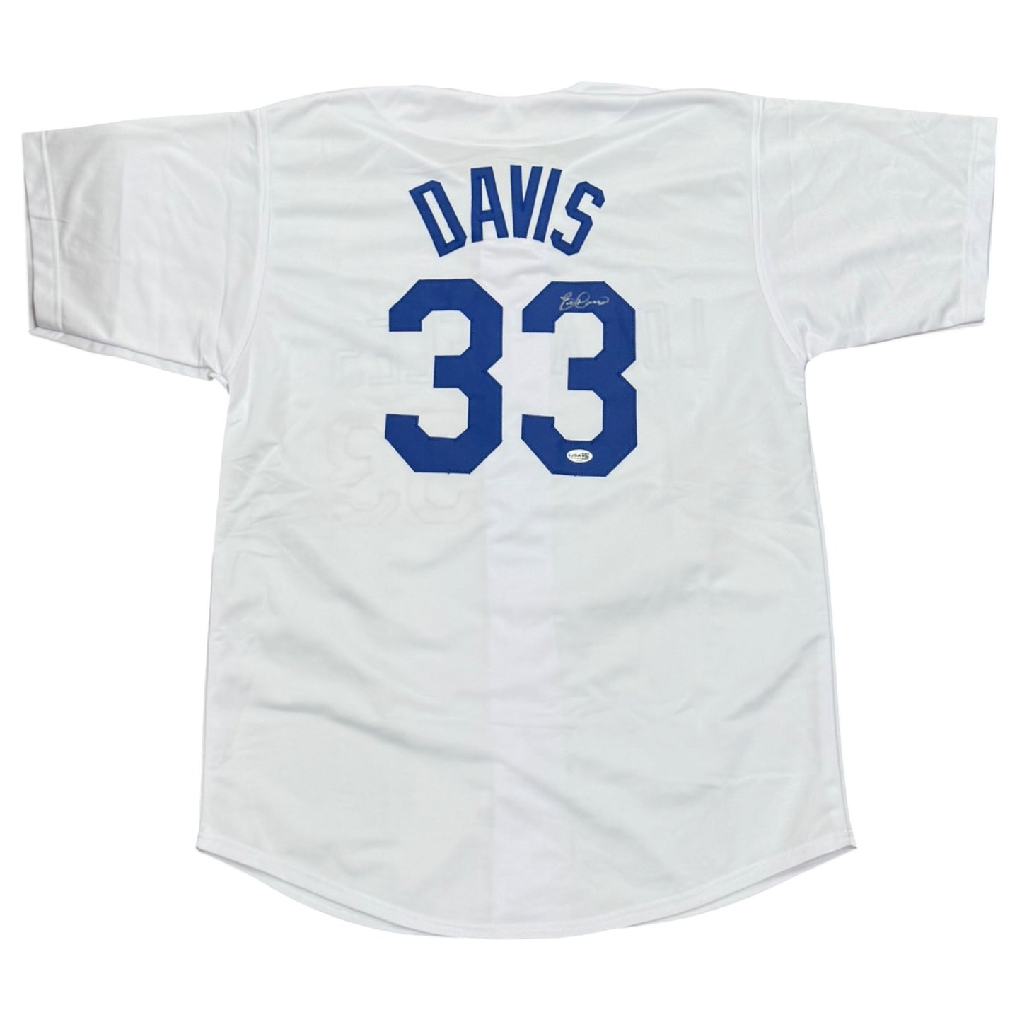 Eric Davis Autographed Los Angeles (White #33) Custom Stitched Jersey - JSA