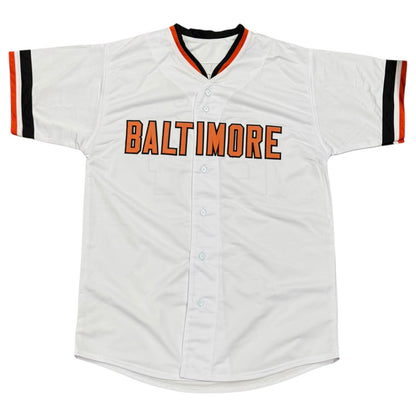 Eric Davis Autographed Baltimore (White #24) Custom Stitched Jersey - JSA