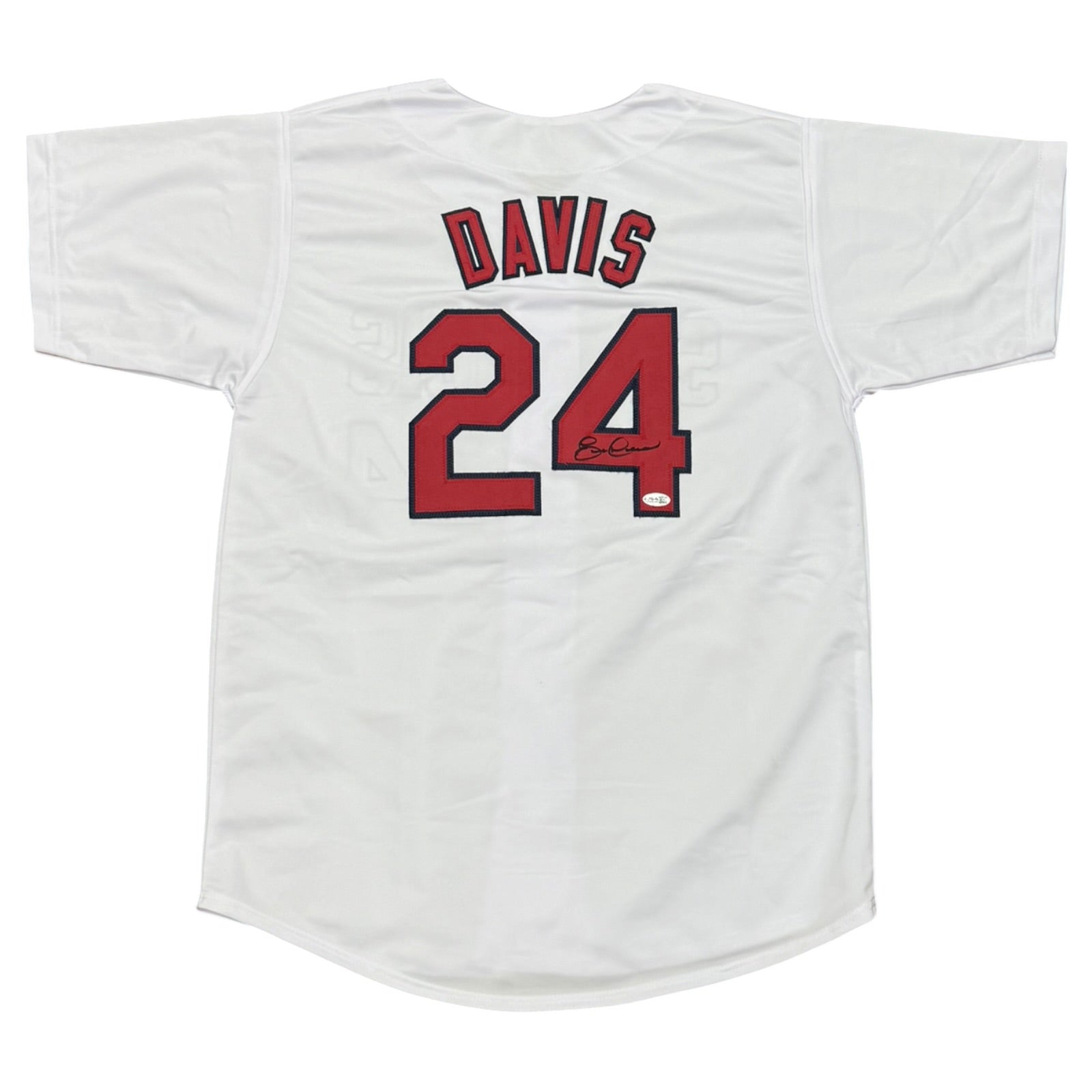 Eric Davis Autographed St. Louis (White #24) Custom Stitched Jersey - JSA