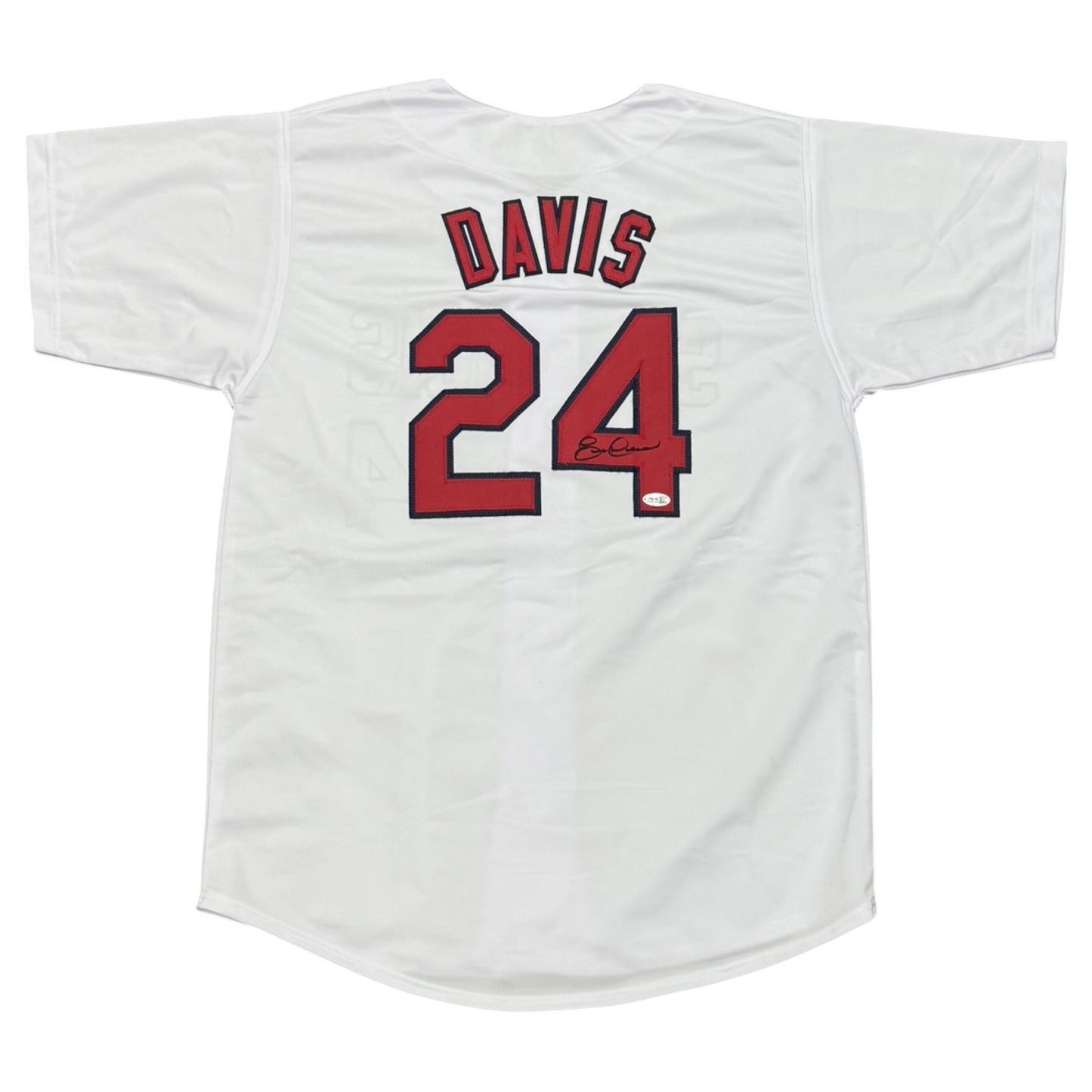 Eric Davis Autographed St. Louis (White #24) Custom Stitched Jersey - JSA