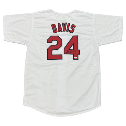 Eric Davis Autographed St. Louis (White #24) Custom Stitched Jersey - JSA
