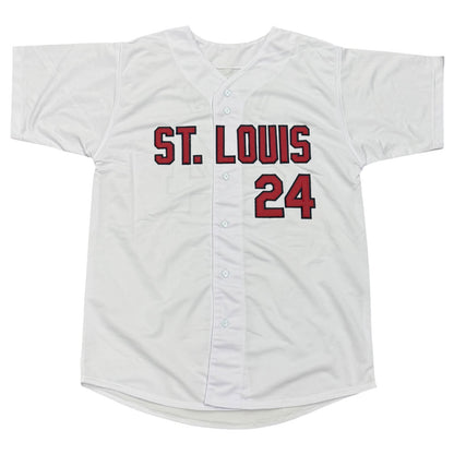 Eric Davis Autographed St. Louis (White #24) Custom Stitched Jersey - JSA
