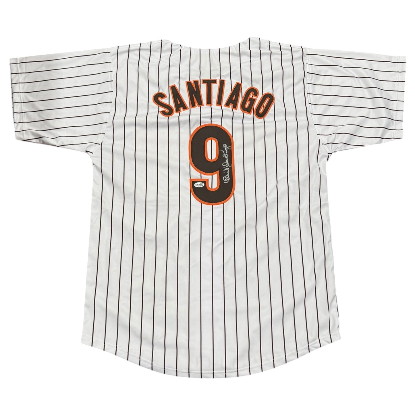 Benito Santiago Autographed San Diego (Pinstripe #9) Custom Stitched Jersey - JSA