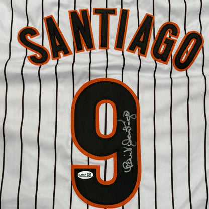 Benito Santiago Autographed San Diego (Pinstripe #9) Custom Stitched Jersey - JSA