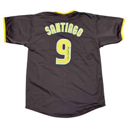 Benito Santiago Autographed San Diego (Brown #9) Custom Stitched Jersey - JSA