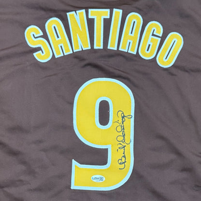 Benito Santiago Autographed San Diego (Brown #9) Custom Stitched Jersey - JSA