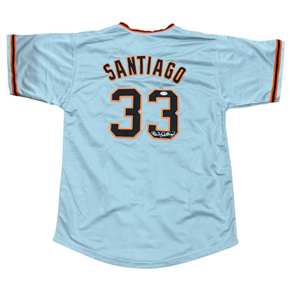 Benito Santiago Autographed San Francisco (Grey #33) Custom Stitched Jersey - JSA