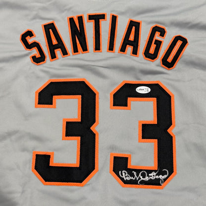 Benito Santiago Autographed San Francisco (Grey #33) Custom Stitched Jersey - JSA