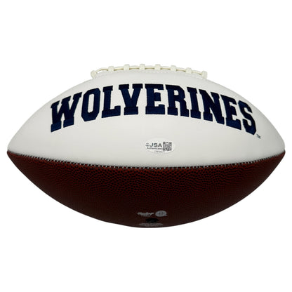 Anthony Carter Autographed University of Michigan Wolverines Logo Football - JSA