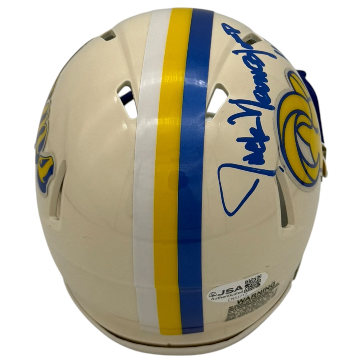 Jack Youngblood Autographed Los Angeles Rams (Retro) Mini Helmet w/ "HOF 01" - JSA