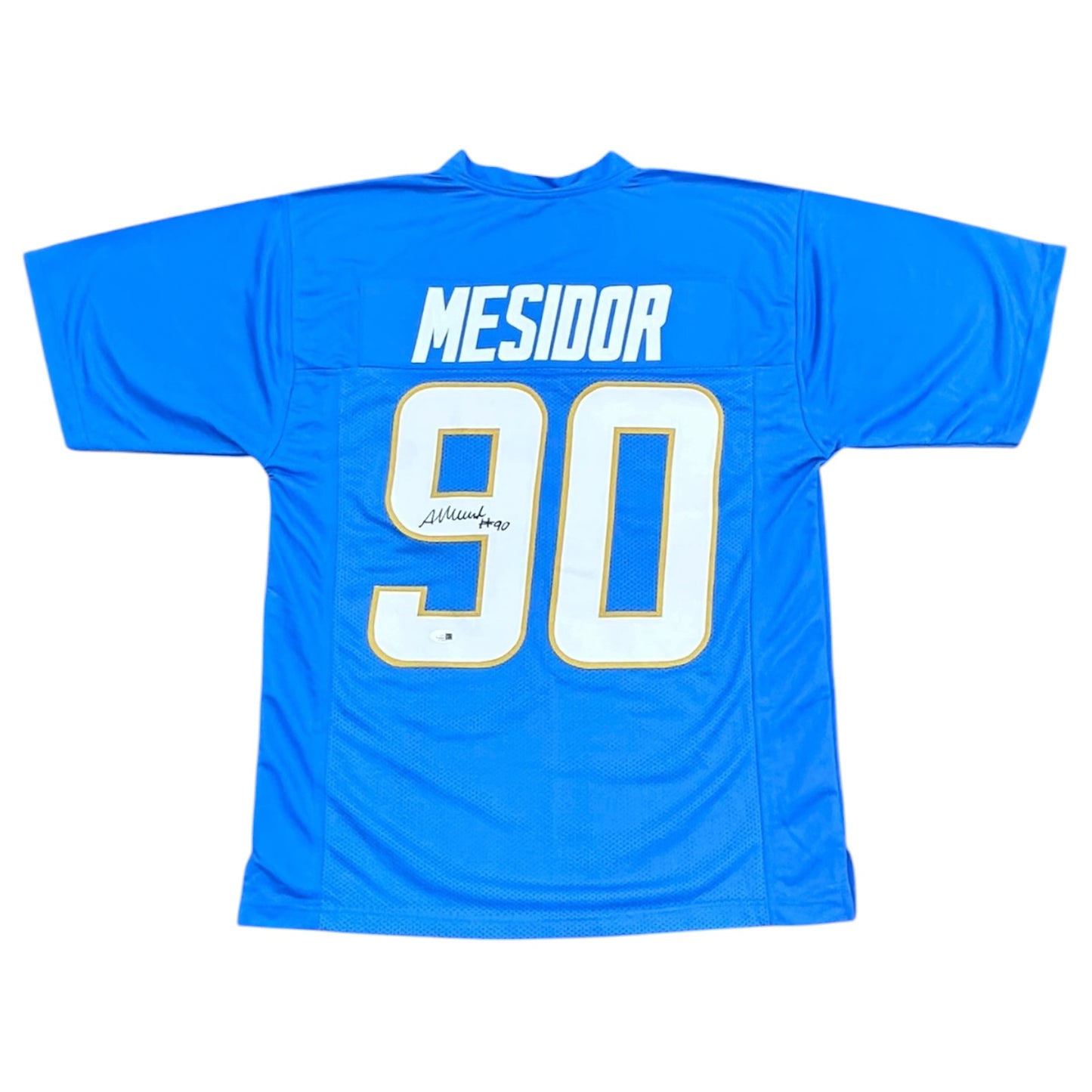 Akheem Mesidor Autographed Los Angeles (Powder Blue #90) Custom Stitched Jersey - JSA