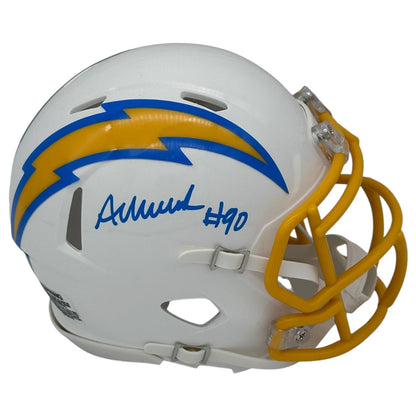 Akheem Mesidor Autographed Los Angeles Chargers (Speed) Mini Helmet - JSA
