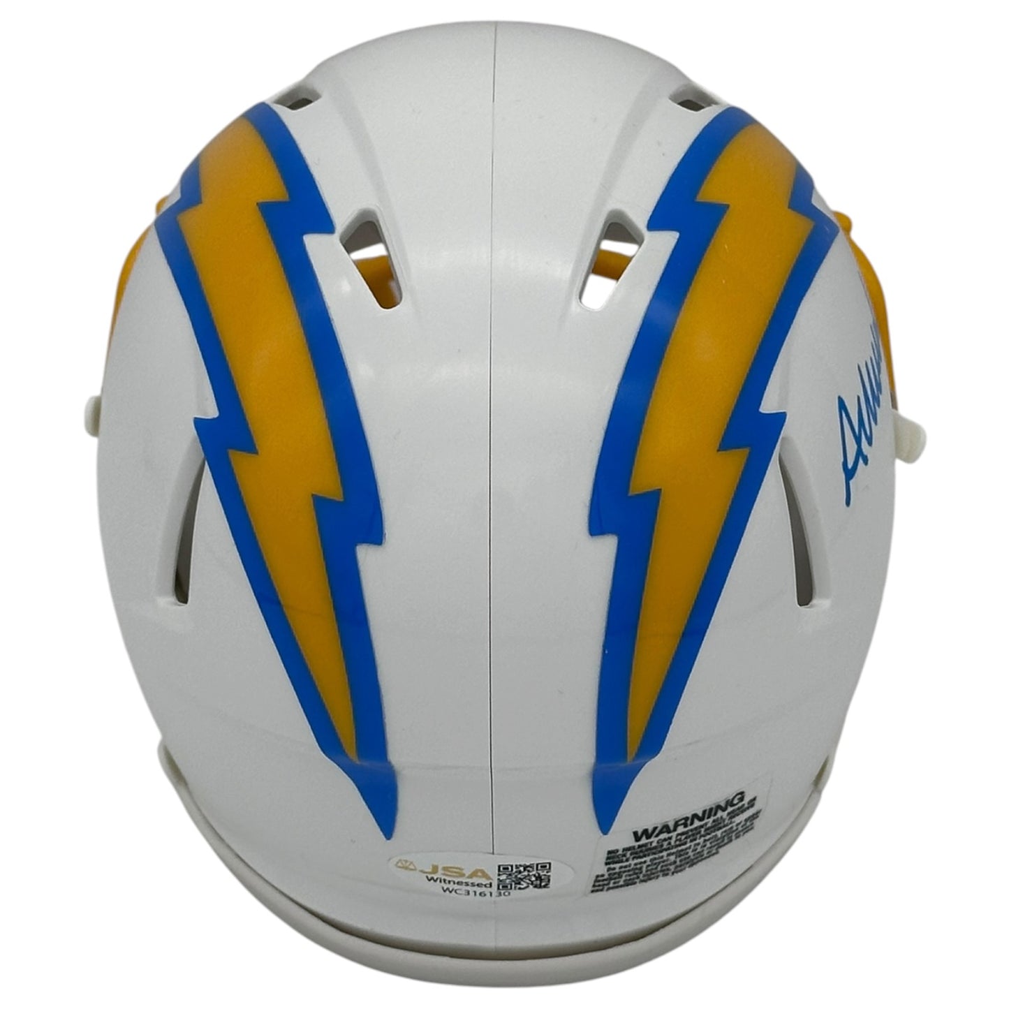 Akheem Mesidor Autographed Los Angeles Chargers (Speed) Mini Helmet - JSA