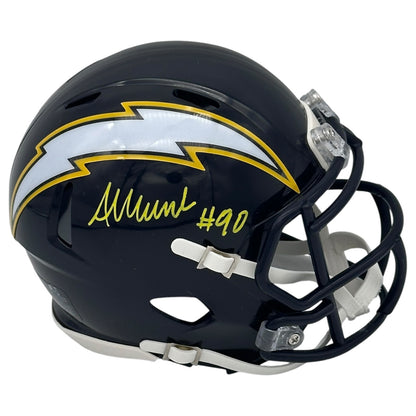 Akheem Mesidor Autographed Los Angeles Chargers (Throwback) Mini Helmet - JSA