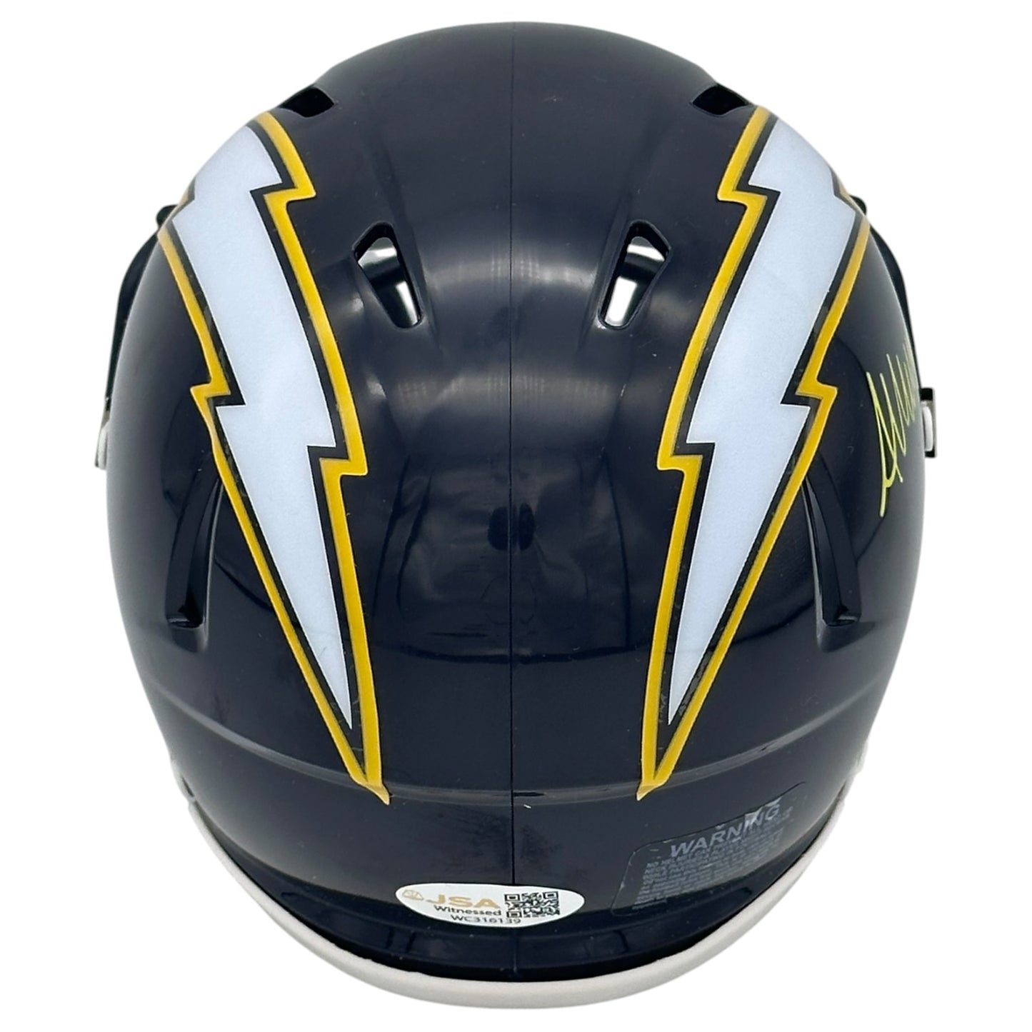Akheem Mesidor Autographed Los Angeles Chargers (Throwback) Mini Helmet - JSA