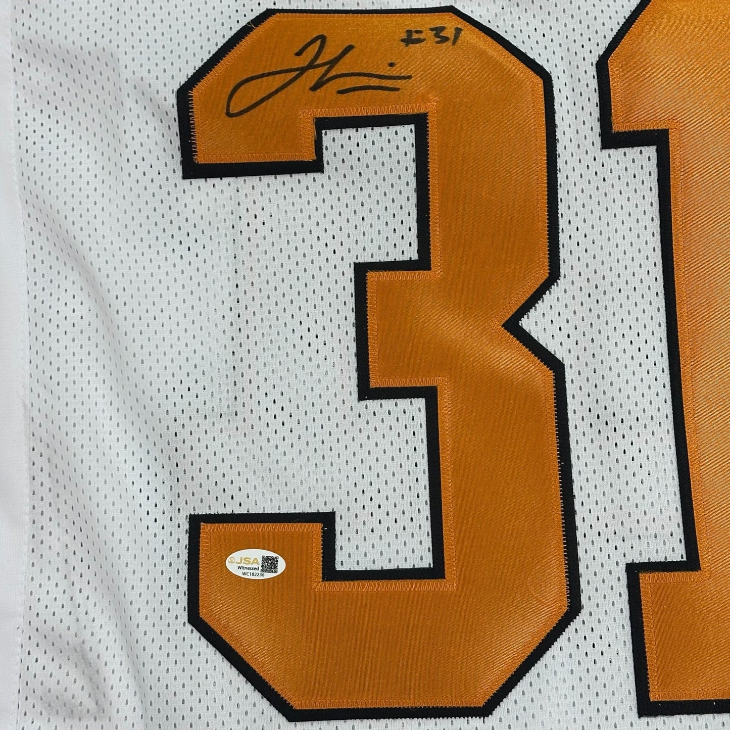 Jamal Lewis Autographed Tennessee (White #31) Custom Jersey - JSA