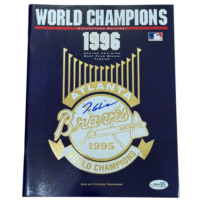 Tom Glavine Autographed 1995 World Series Champions Spring Training Program - JSA