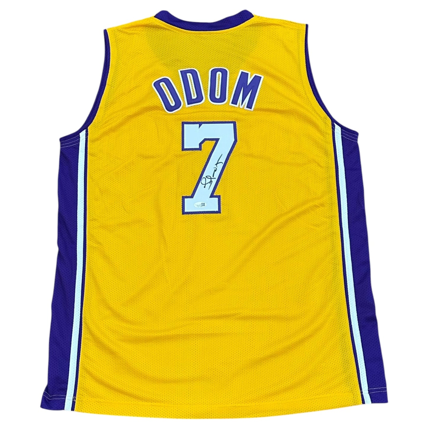 Lamar Odom Autographed Los Angeles (Yellow #7) Custom Stitched Jersey - JSA