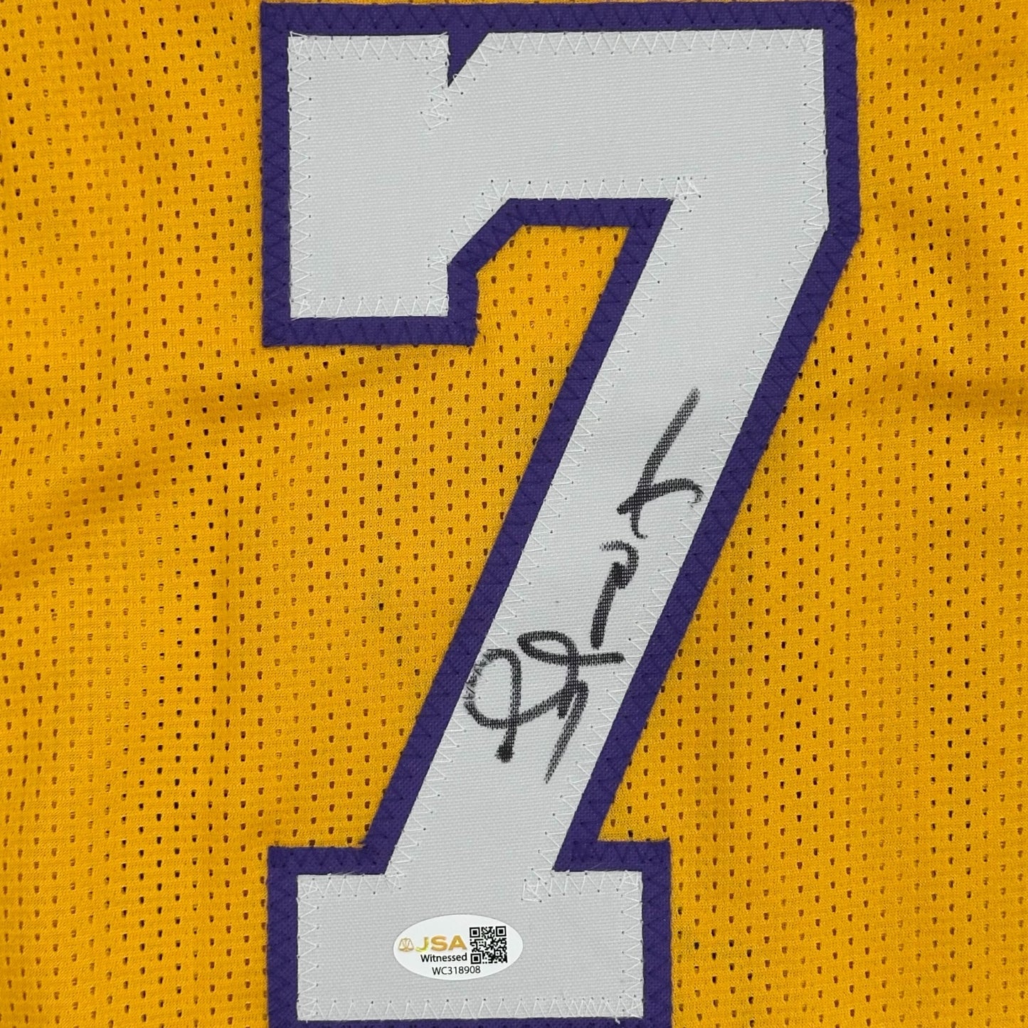 Lamar Odom Autographed Los Angeles (Yellow #7) Custom Stitched Jersey - JSA