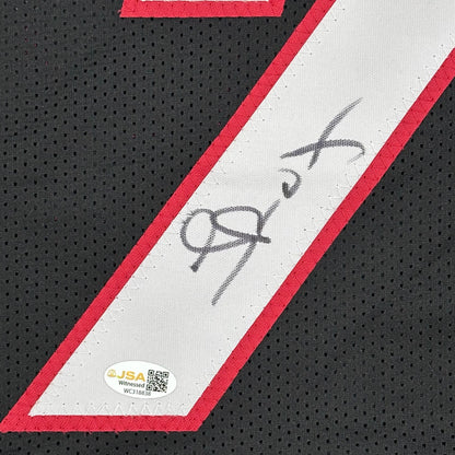 Lamar Odom Autographed Miami (Black #7) Custom Stitched Jersey - JSA