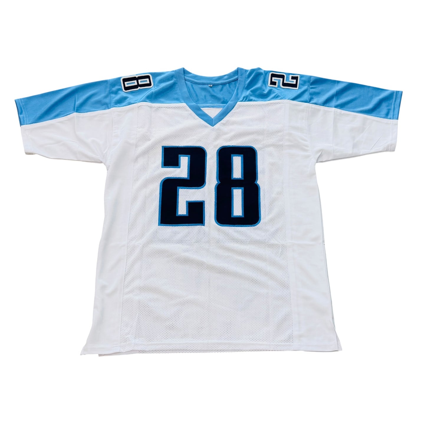 Chris Johnson Autographed Tennessee (White #28) Custom Jersey - Beckett