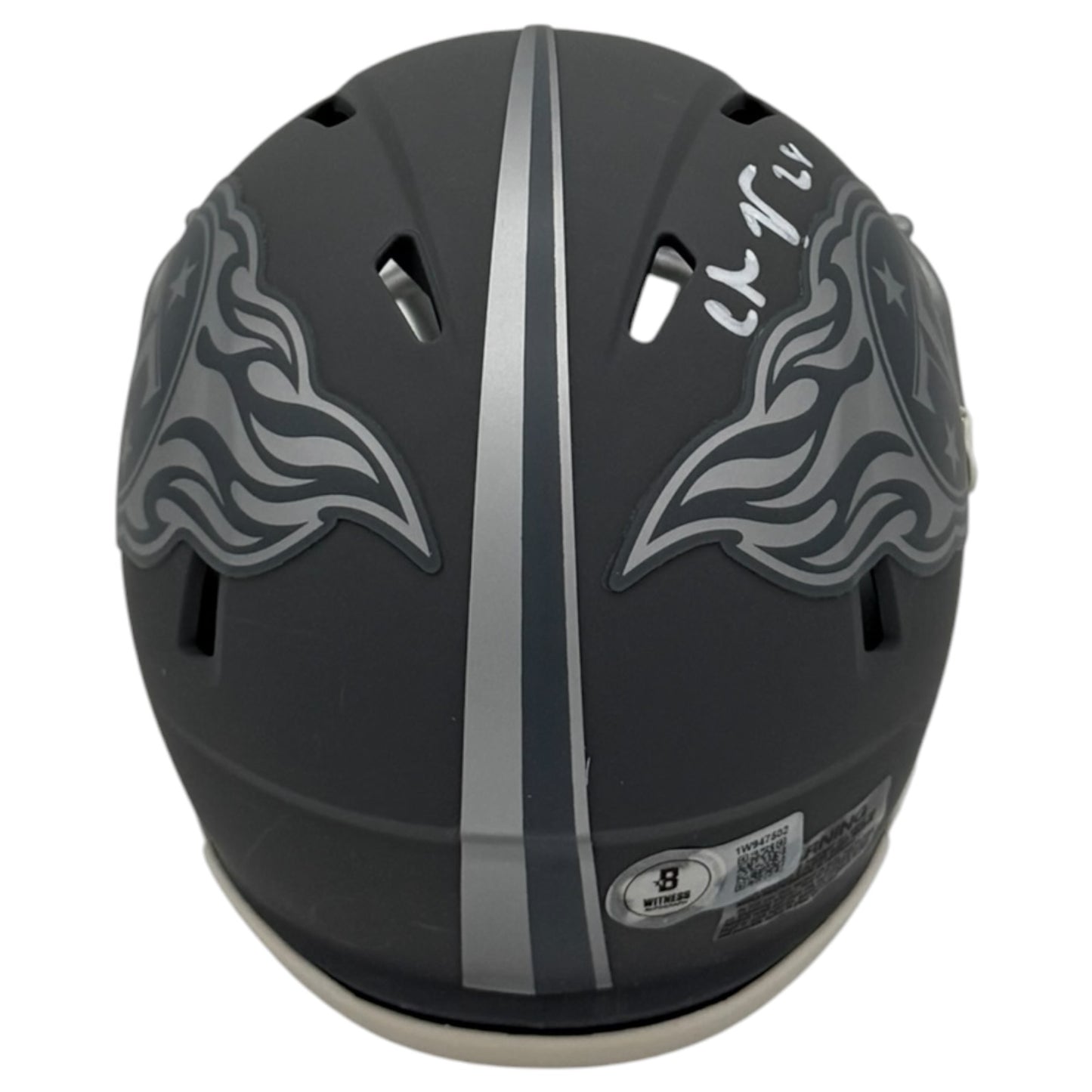 Chris Johnson Autographed Tennessee Titans Slate Alternate Mini Helmet - Beckett